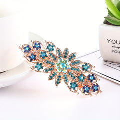 Alloy Peacock Shaped Barrette Glitter Rhinestone Hair Clip Vintage Hair Clip