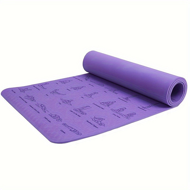 Non-slip TPE Yoga Mat with Guide Line Pattern for Pilates Body Training