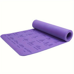 Non-slip TPE Yoga Mat with Guide Line Pattern for Pilates Body Training