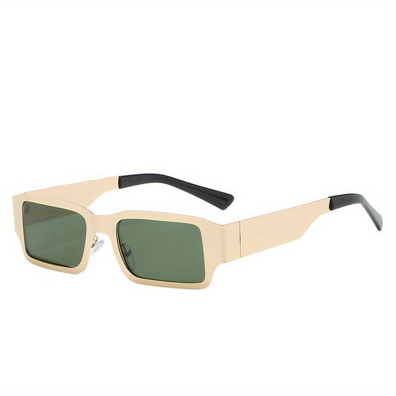 Square Metal Frame Sunglasses For Women Men Tinted Lens Glasses UV400
