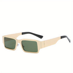 Square Metal Frame Sunglasses For Women Men Tinted Lens Glasses UV400