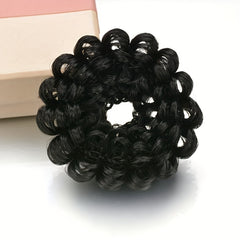 Women's Curly Bun Hair Styler Air Bun Hairpiece Wig Brown