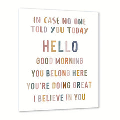 I Believe In You Classroom Wall Decor Positive Inspirational Quote 8x10in Print