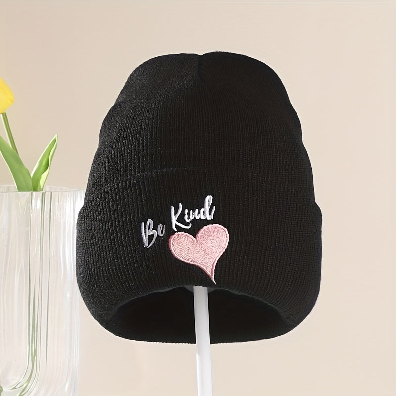 Love Embroidery Beanie Hat Thin Street Hip Hop Knitted Hat