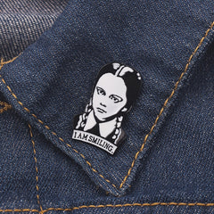 The Addams Family Brooch Vintage Metal I AM SMILING