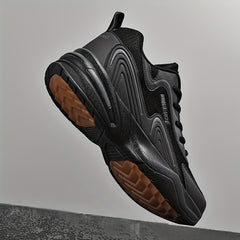 Men's Breathable Lace-up Platform Sneakers for Outdoor Activities