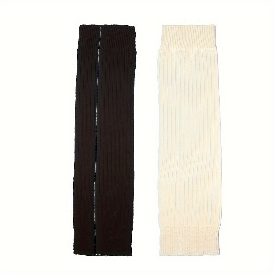 Soft Solid Leg Warmers All match Socks Women's Stockings