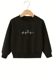 Heart Cat Claws Graphic Sweatshirt for Girls