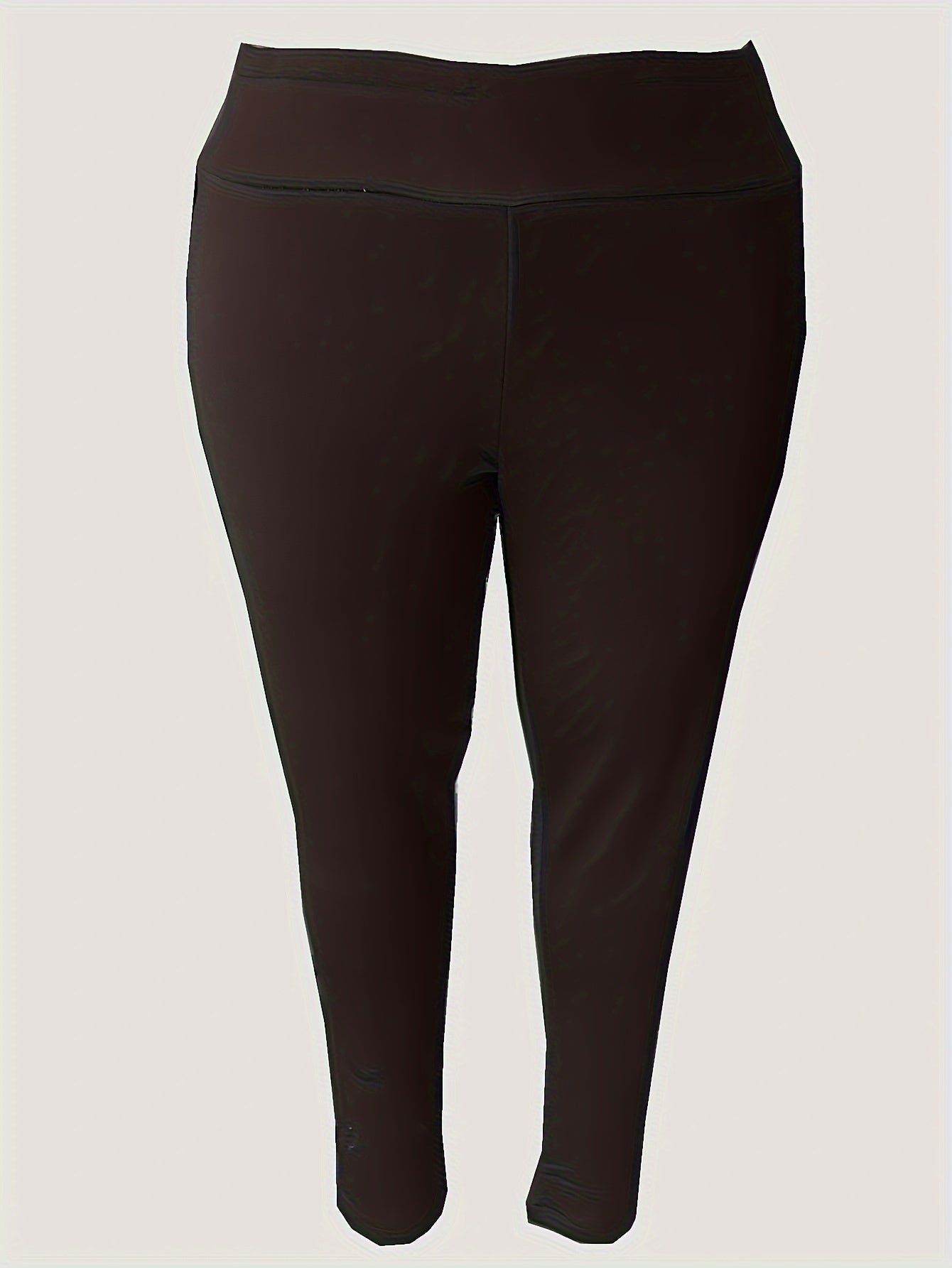  Solid Fleece Lined Leggings High Rise Stretch Leggings