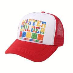 Mesh Breathable Red Baseball Cap Adjustable Casual Dad Hats For Women