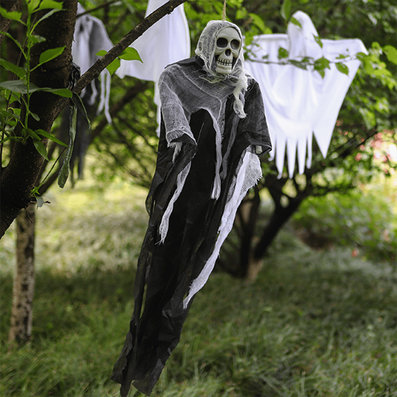 Halloween Hanging Ghost Skull Gauze Horror Props