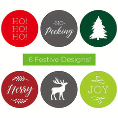 500pcs 1in Christmas Roll Pack Decoration Sticker