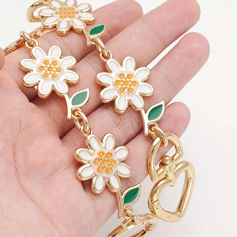 Metal Textured Purse Strap Extender Chain for Handbags