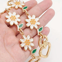 Metal Textured Purse Strap Extender Chain for Handbags