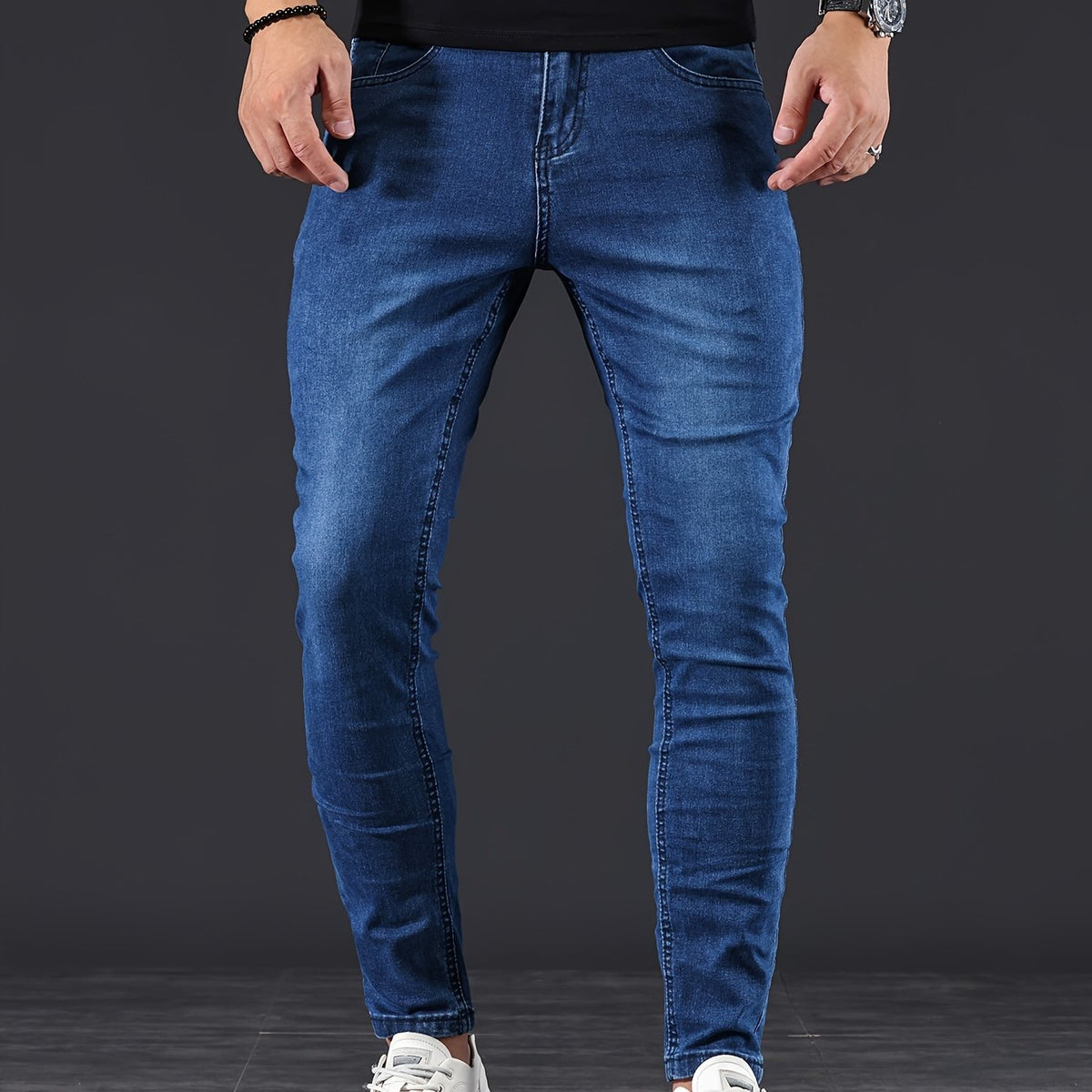 Men's Slim Fit Distressed Stretch Denim Pants