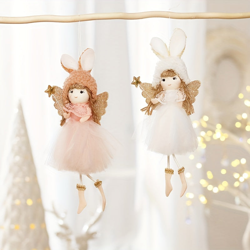Christmas Wind Angel Girl Doll Tree Pendant