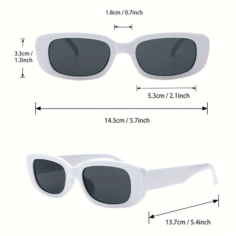 2pair Rectangle Sunglasses For Men Women UV400