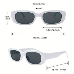 2pair Rectangle Sunglasses For Men Women UV400
