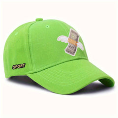 Adjustable Multicolor Mens Peaked Cap With Banknote Embroidery
