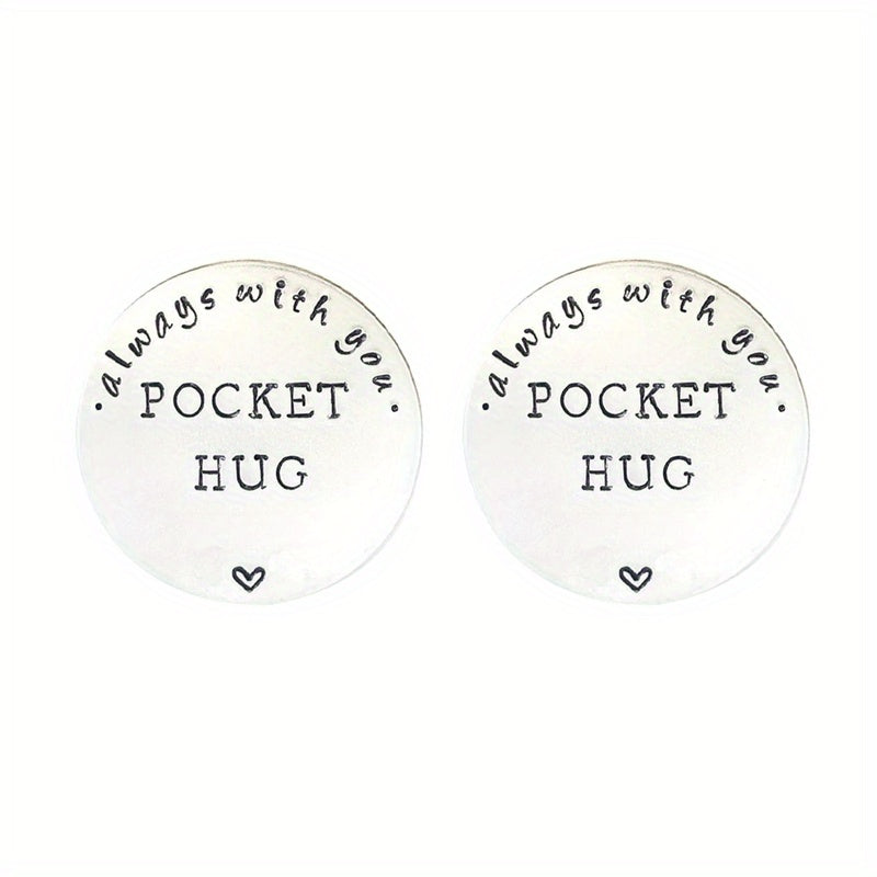 Stainless Steel Pocket Hug Coin Gift Token for Men