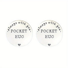 Stainless Steel Pocket Hug Coin Gift Token for Men