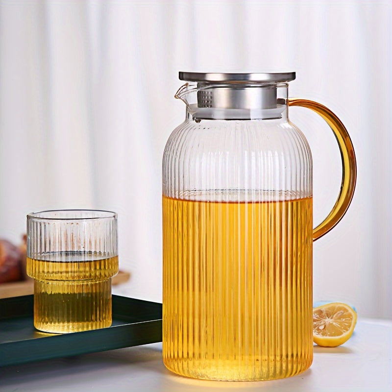 Large Capacity Glass Water Bottle 1200ml Outdoor Jug Tea Kettle