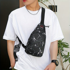 Men's Sports Crossbody Bag Large Capacity Chest Bag Shoulder Bag