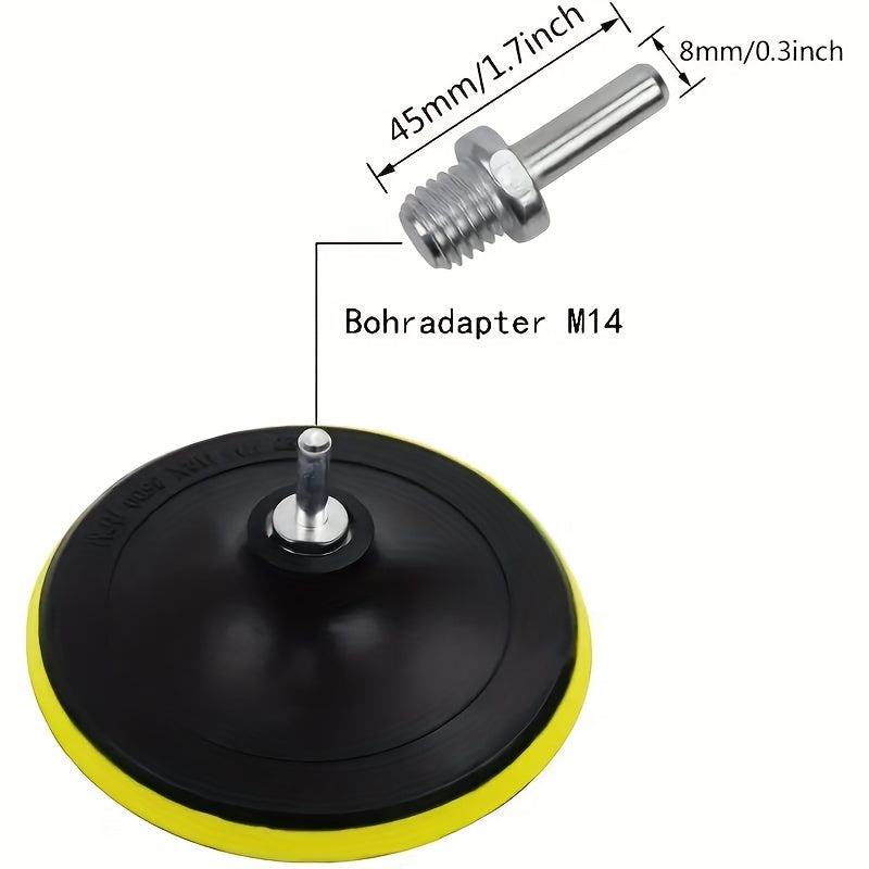 5pcs Wool Polishing Pad Set Car Buffing Wheel Tool Kit M14 Drill Adapter