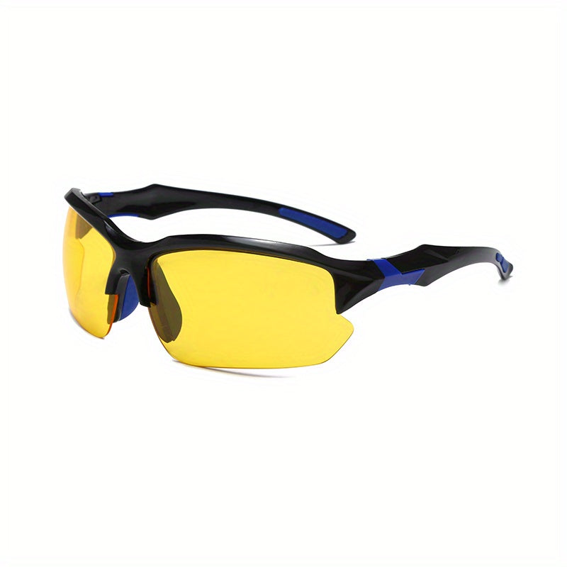 Men's Yellow Lens Night Vision Glasses for Cycling Golf Fishing Running