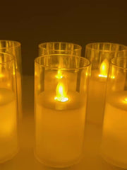 2pcs Electronic Candles Simulated Wick Swaying Party Decoration