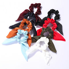 15pcs Bunny Ear Bow Scrunchies Hair Ties Bands