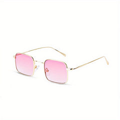 Square Metal Sunglasses Men Women Anti Glare UV400