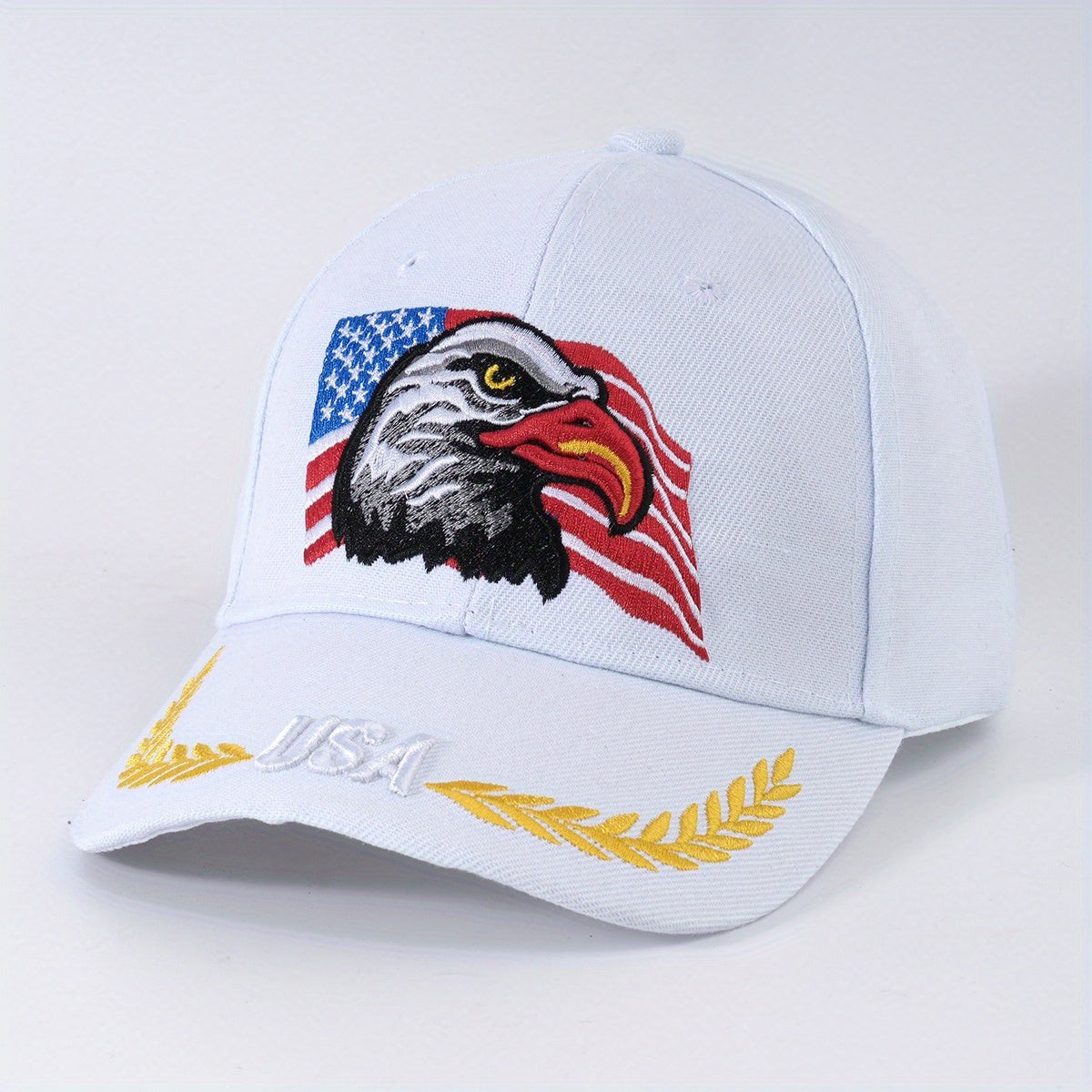 American Flag Eagle Baseball Cap Embroidered Unisex Patriotic Dad Hat