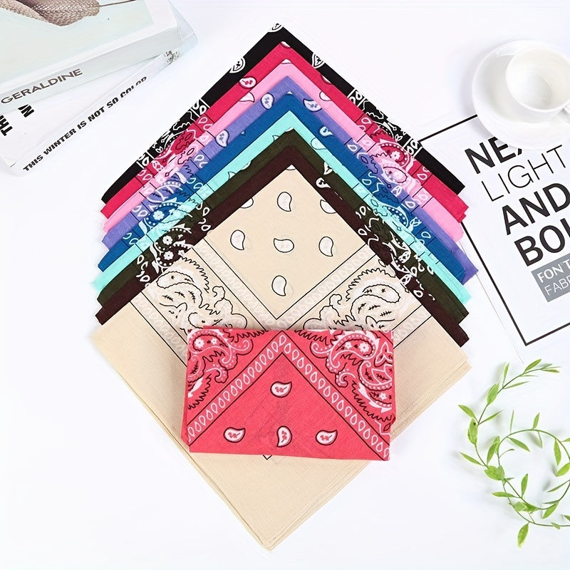 Paisley Pattern Handkerchief Small Square Scarf Bandana for Daily Decoration