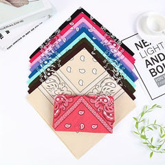 Paisley Pattern Handkerchief Small Square Scarf Bandana for Daily Decoration