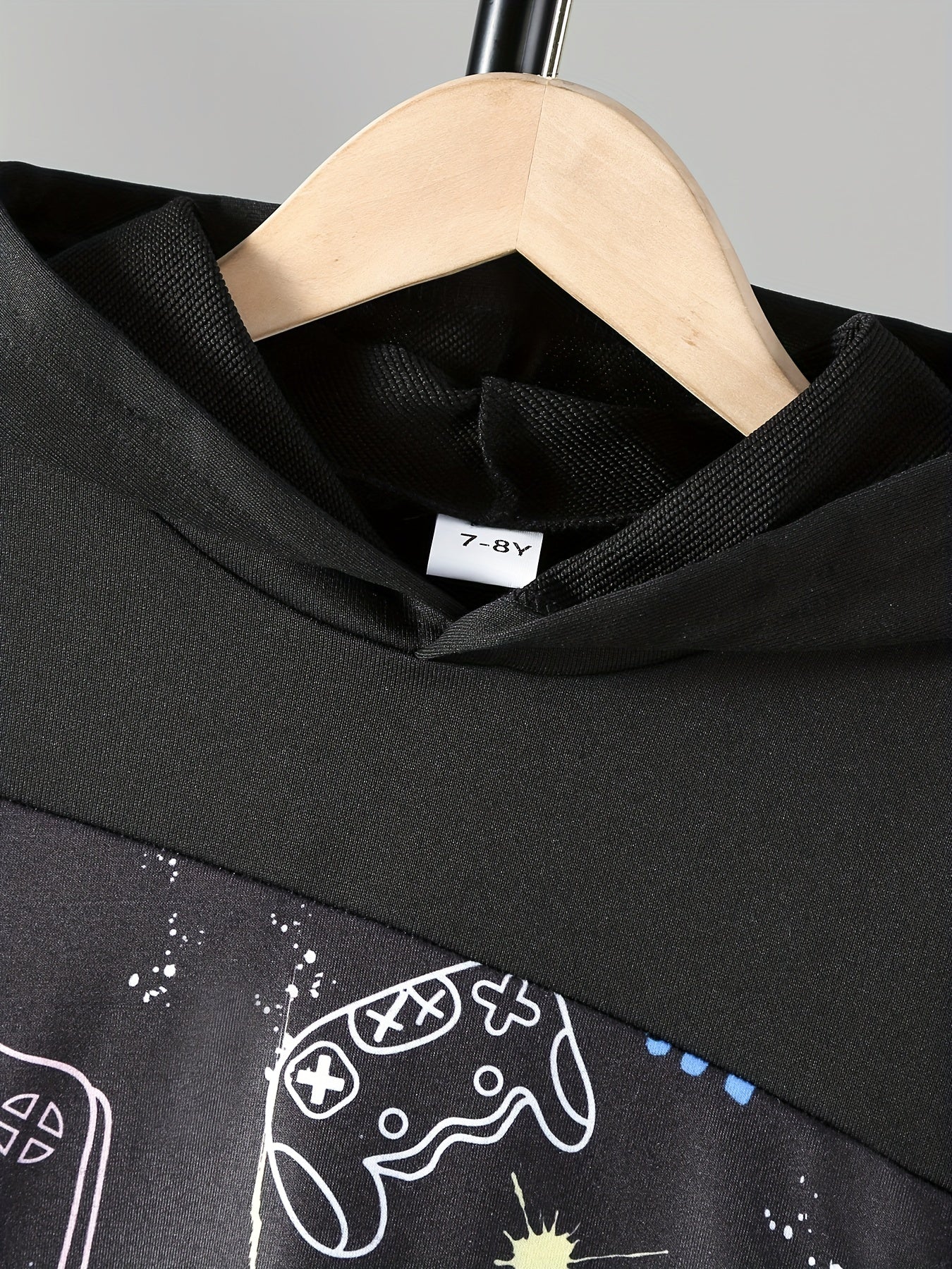 Boy's Gamepad Graffiti Hoodie & Sweatpants Set