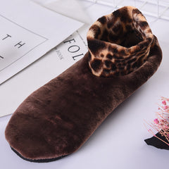 Leopard Thermal Non Slip Socks for Women - Slipper Socks for Yoga Dance