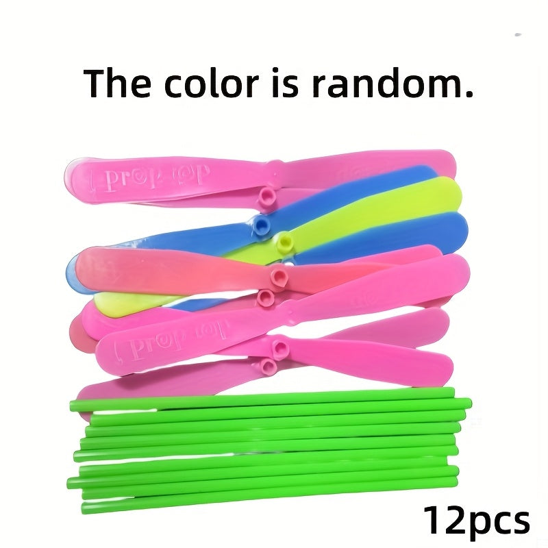 36pcs Mixed Plastic Bamboo Dragonfly Flying Toys Bright Colors Party Portable Ed