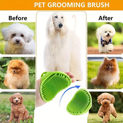 Pet Shampoo Brush & Massage Comb for Dog & Cat Grooming