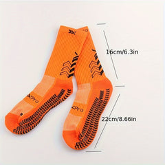 Mid Calf Non-Slip Grip Football Socks