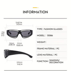 Y2K Wrap Around Sports Sunglasses UV400 Sun Shades for Outdoor Activities