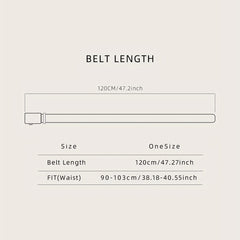 Men's Automatic Buckle PU Belt for Uniform Dress