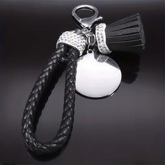 Star Of David Keychain Hebrew Blessing Stainless Steel Pendant Keychain