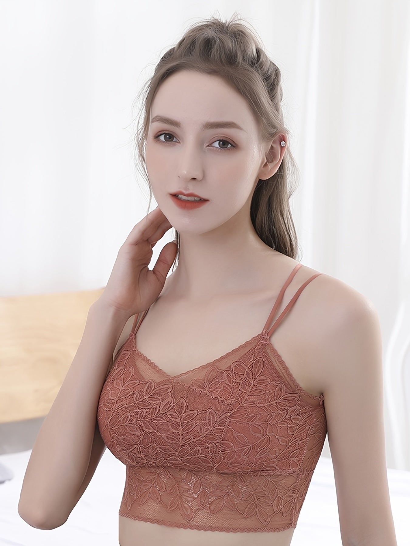 Lace Multi-Strap Vest Bra Breathable High Stretch No Steel Ring