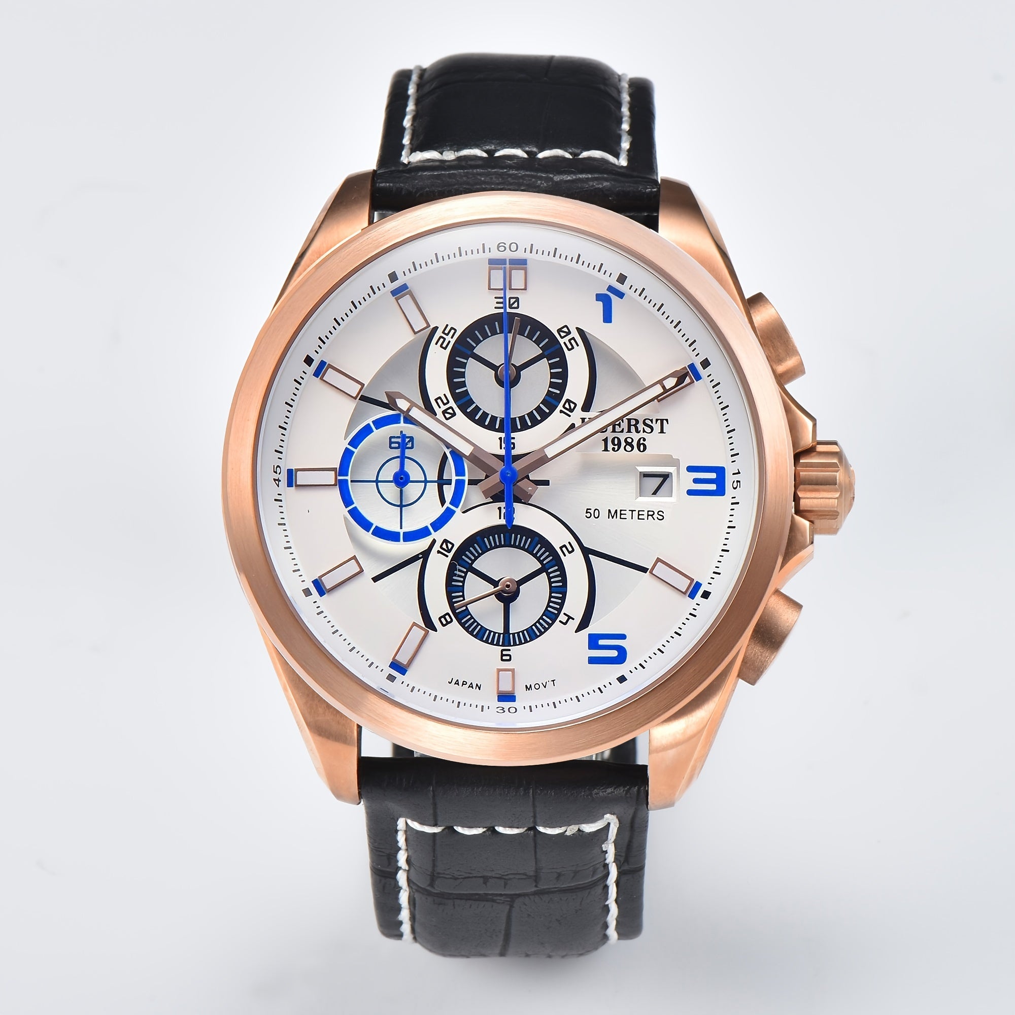 KUERST Teen Watch Stainless Steel Multifunctional Chronograph Quartz