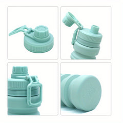 750ml Large Capacity Silicone Water Bottle Collapsible Flip Top Cup