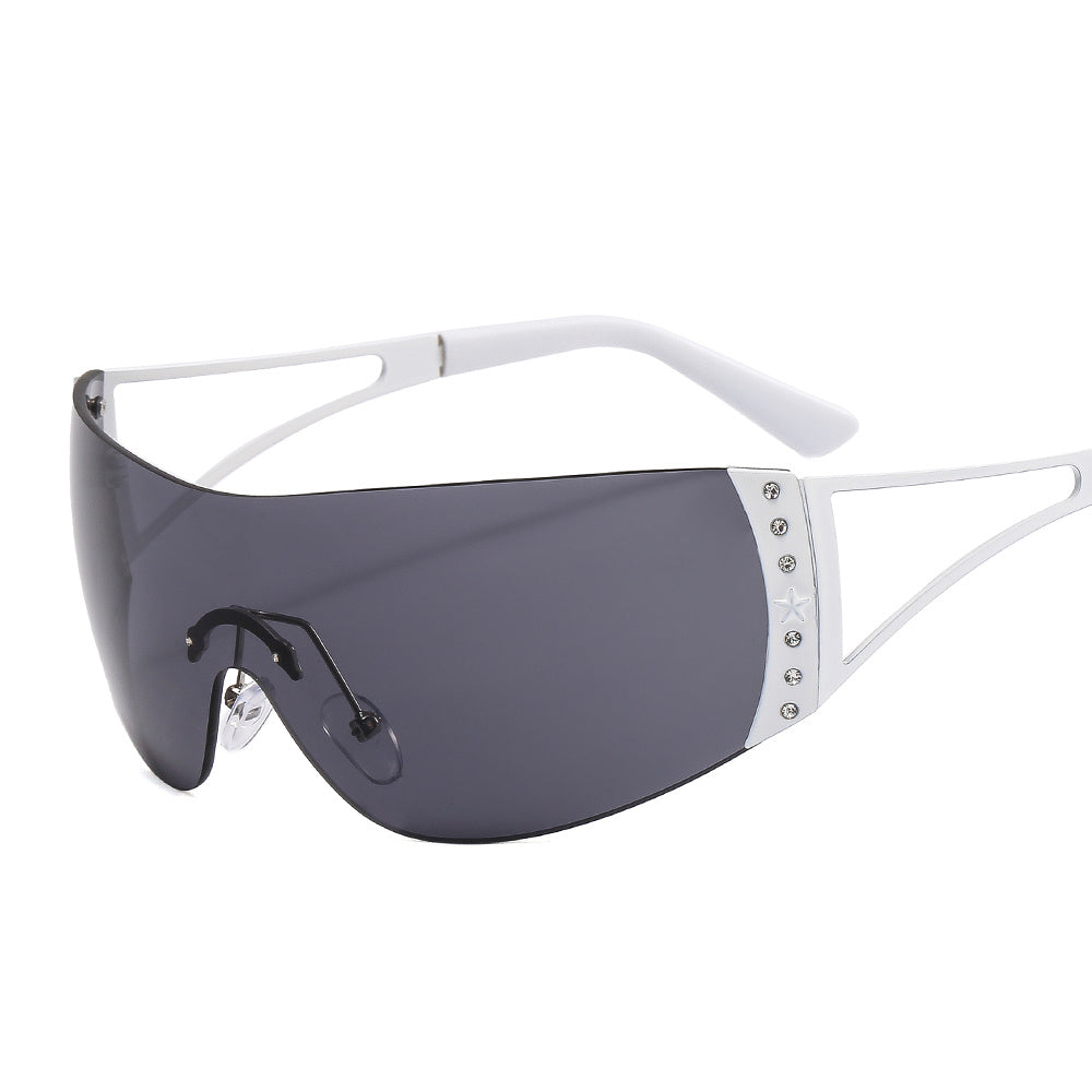 Y2K Wrap Around Sunglasses Gradient Lens Eyewear