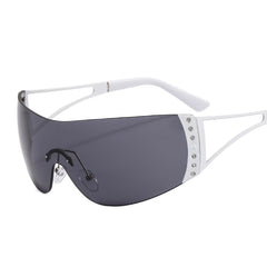 Y2K Wrap Around Sunglasses Gradient Lens Eyewear