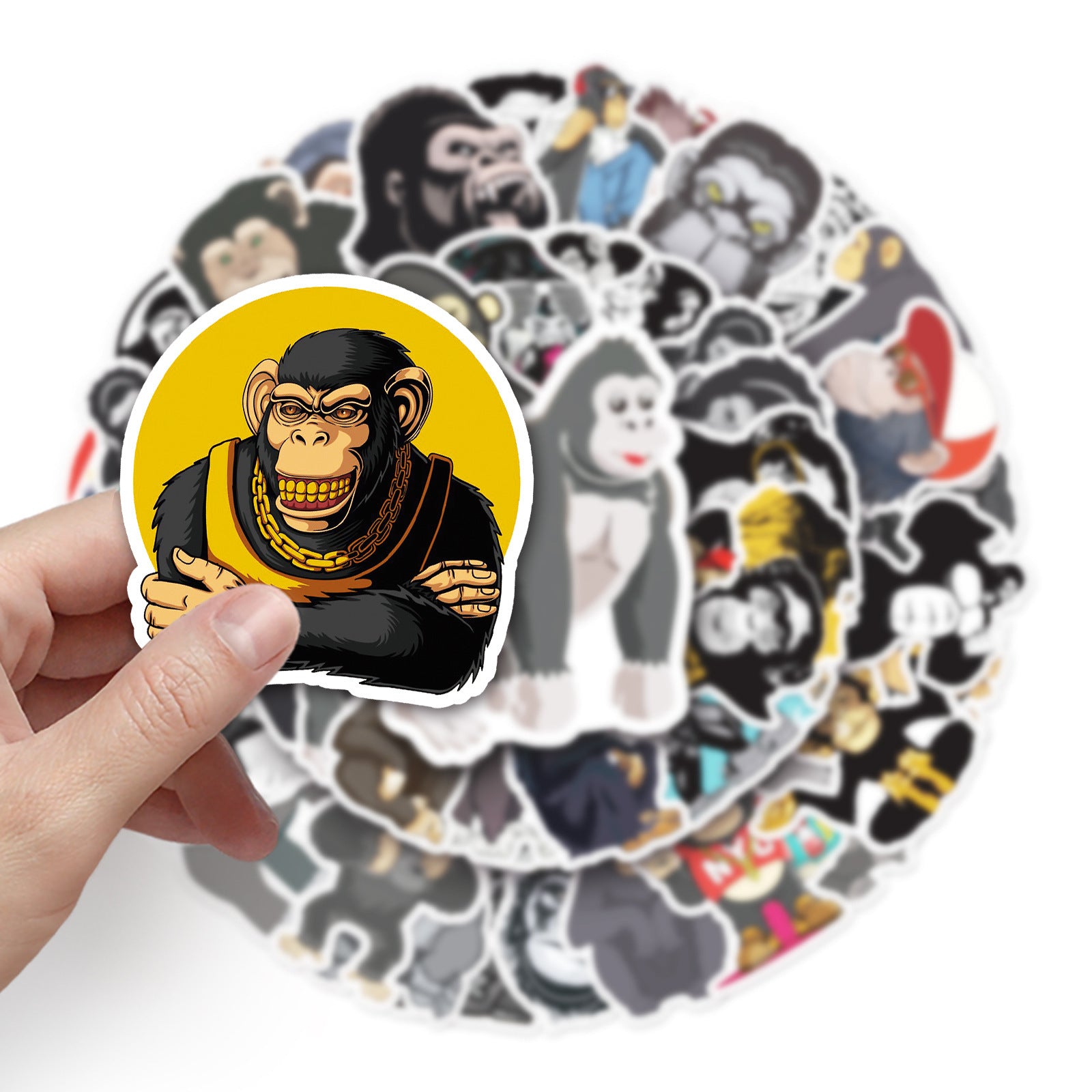 50pcs Orangutan Graffiti Stickers for Water Bottles Luggage Skateboard