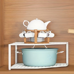 Kitchen Countertop Shelf Cookware Storage Rack Sink Pot Rack Cupboard Organizer